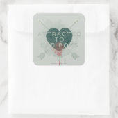 Pijl | "Aangetrokken naar slechte jongens" doorbor Vierkante Sticker (Tas)