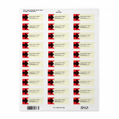 Pijl aanwijzen Bewegende aankondiging Retouradres Etiket (Full Sheet)