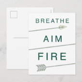 Pijl | Aim-brand doorbreken Briefkaart (Voorkant / Achterkant)