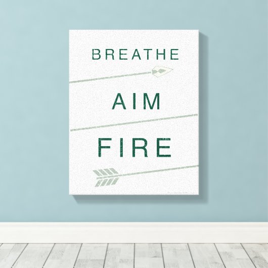 Pijl | Aim-brand doorbreken Canvas Afdruk (Insitu (Houten vloer))