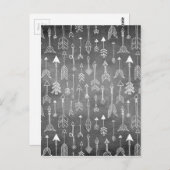 Pijl-alkboard (zwart) briefkaart (Voorkant / Achterkant)