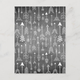 Pijl-alkboard (zwart) briefkaart