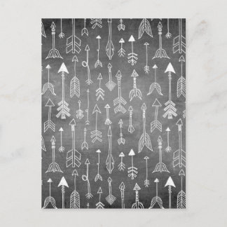 Pijl-alkboard (zwart) briefkaart