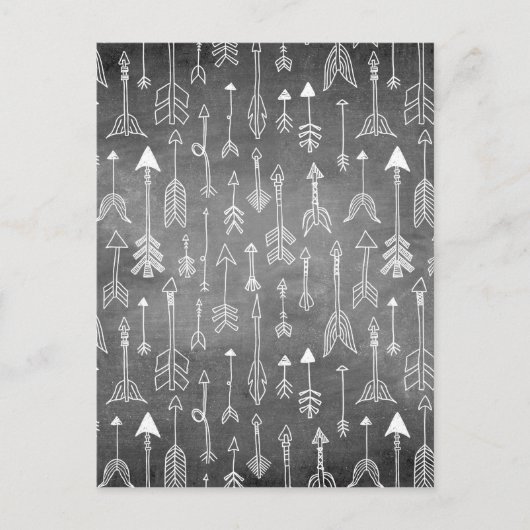 Pijl-alkboard (zwart) briefkaart (Voorkant)
