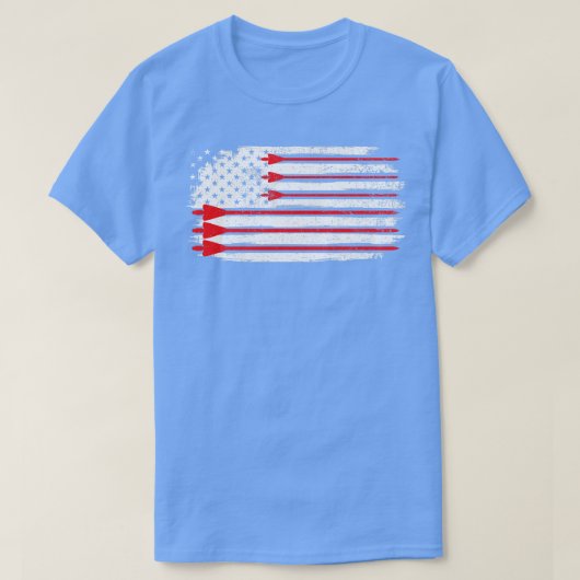Pijl-Amerikaanse vlag T-shirt (Design voorkant)