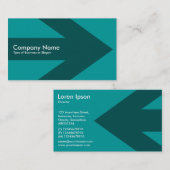 Pijl - Aqua Blue Green 009999 Visitekaartje (Voorkant / Achterkant)