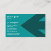 Pijl - Aqua Blue Green 009999 Visitekaartje (Achterkant)