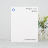 Pijl - Baby Blue Briefhoofd Ontwerp (Staand voorkant)