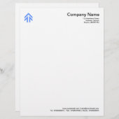 Pijl - Baby Blue Briefhoofd Ontwerp (Voorkant / Achterkant)