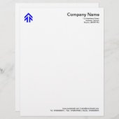 Pijl-blauw Briefhoofd (Voorkant / Achterkant)