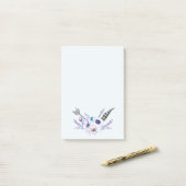 Pijl, Bloemen en Veer Post-it® Notes (Op bureau)