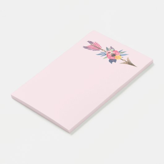 Pijl, Bloemen en Veer Post-it® Notes (Schuin)