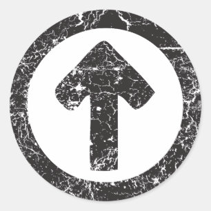 Pijl-cirkel Ronde Sticker