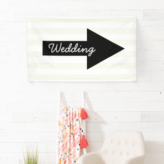 Pijl die Rechts Richtings Huwelijksbanner wijzen Spandoek (Insitu)