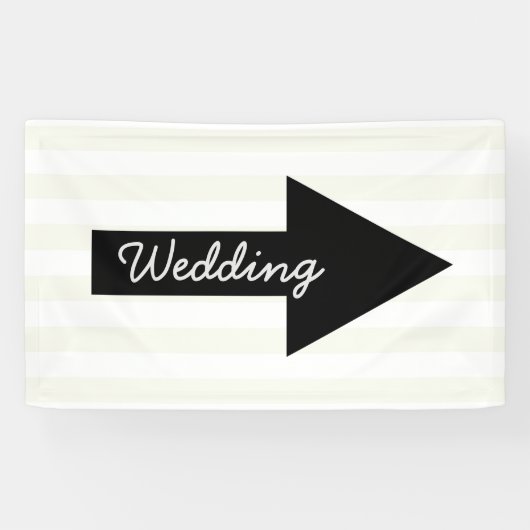 Pijl die Rechts Richtings Huwelijksbanner wijzen Spandoek (Horizontaal)