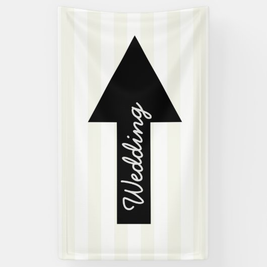 Pijl die Rechts Richtings Huwelijksbanner wijzen Spandoek (Verticaal)