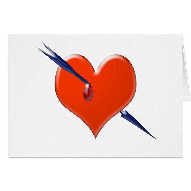 Pijl door het hart (Voorkant Horizontaal)