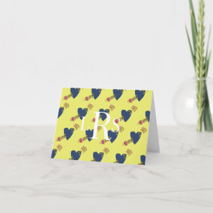 Pijl door het hart aangepast briefpapier bedankkaart