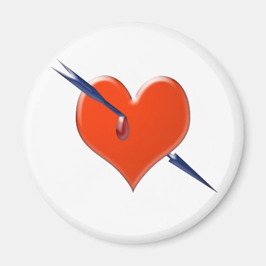 Pijl door het hart magneet (Voorkant)