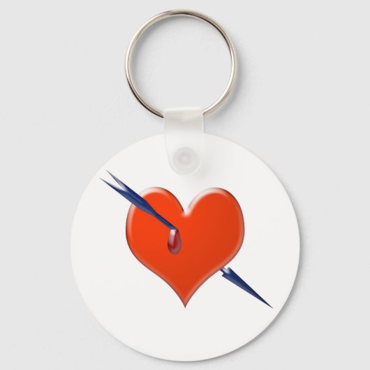 Pijl door het hart sleutelhanger (Voorkant)