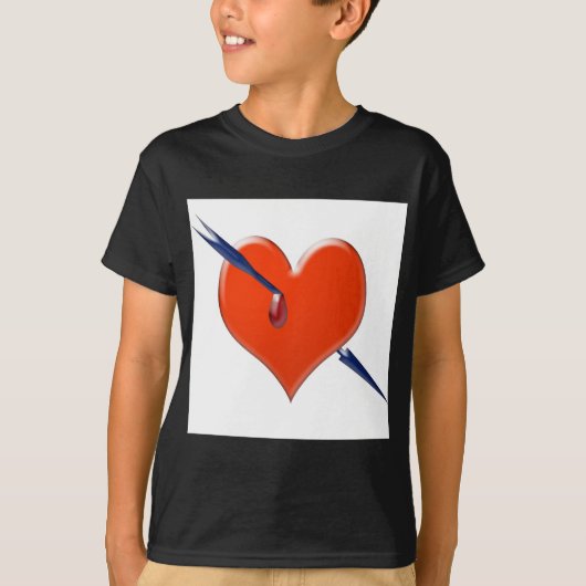 Pijl door het hart t-shirt (Voorkant)