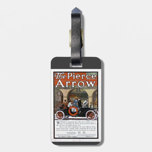 Pijl-doorboren Bagagelabel (Achterkant verticaal)