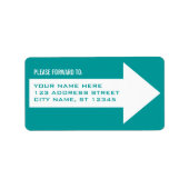 Pijl-doorstuuradreslabel Etiket (Voorkant)