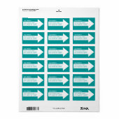 Pijl-doorstuuradreslabel Etiket (Full Sheet)