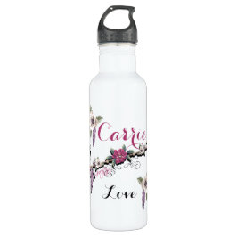 Pijl- en bloemen Roestvrij stalen flesje Waterfles