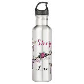 Pijl en bloemen waterfles  (Voorkant)