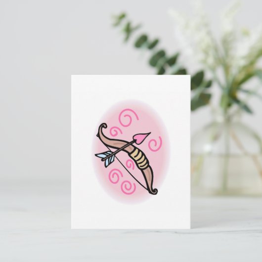 Pijl- en bovenrand van Cupid Kaart (Staand voorkant)