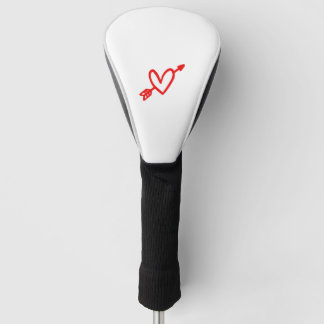 Pijl en hart Valentijnsdag liefde amor Golfheadcover