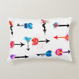 Pijl en hart van valentijn accent kussen