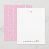 Pijl- en hartritmeartikelen A2 - PINK Notitiekaartje (Voorkant / Achterkant)