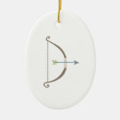 Pijl en pijlstang keramisch ornament (Voorkant)