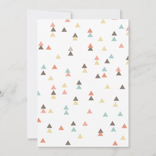 Pijl en veren Baby shower uitnodiging (Achterkant)