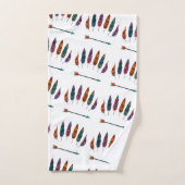 pijl en veren bad handdoek (Handdoek)