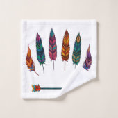 pijl en veren bad handdoek (Wasdoekje)