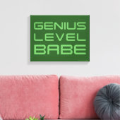 Pijl | Genius Level Babe Canvas Afdruk (Insitu (Woonkamer))