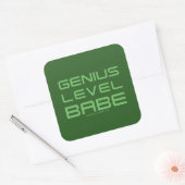 Pijl | Genius Level Babe Vierkante Sticker (Envelop)