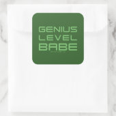 Pijl | Genius Level Babe Vierkante Sticker (Tas)