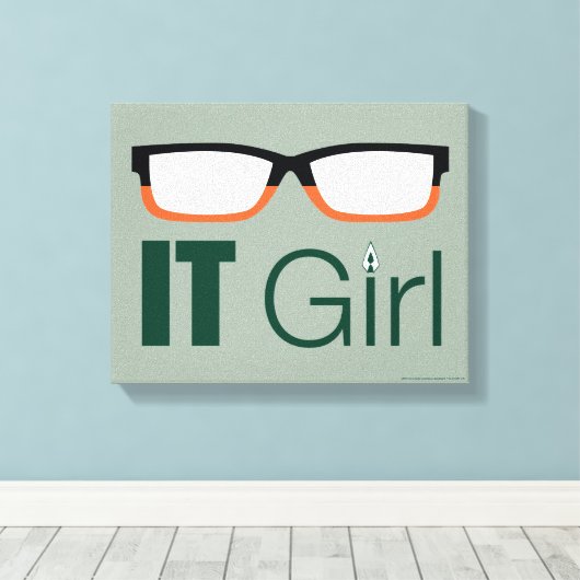 Pijl | Grafische weergave van IT-brillen Canvas Afdruk (Insitu (Houten vloer))