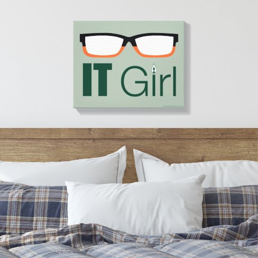 Pijl | Grafische weergave van IT-brillen Canvas Afdruk (Insitu (Slaapkamer))
