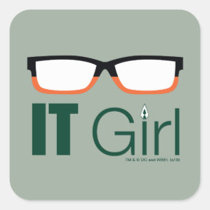 Pijl   Grafische weergave van IT-brillen Vierkante Sticker