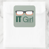 Pijl | Grafische weergave van IT-brillen Vierkante Sticker (Tas)