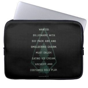 Pijl   Green Arrow Parody Wanted Post Laptop Sleeve