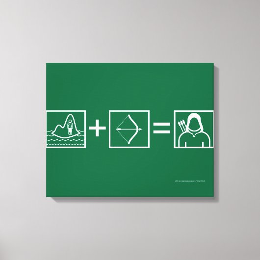 Pijl | Green Arrow-vergelijking Canvas Afdruk (Voorkant)