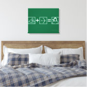 Pijl | Green Arrow-vergelijking Canvas Afdruk (Insitu (Slaapkamer))