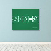 Pijl | Green Arrow-vergelijking Canvas Afdruk (Insitu (Houten vloer))
