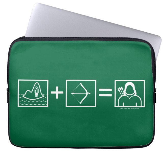 Pijl | Green Arrow-vergelijking Laptop Sleeve (Voorkant)